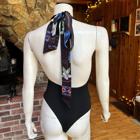 Lulus Black Halter One-Piece - Picture 1 of 10